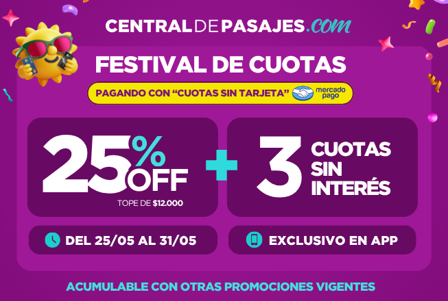 ¡Festival de Cuotas! Aprovechalo hasta el domingo 31 de mayo