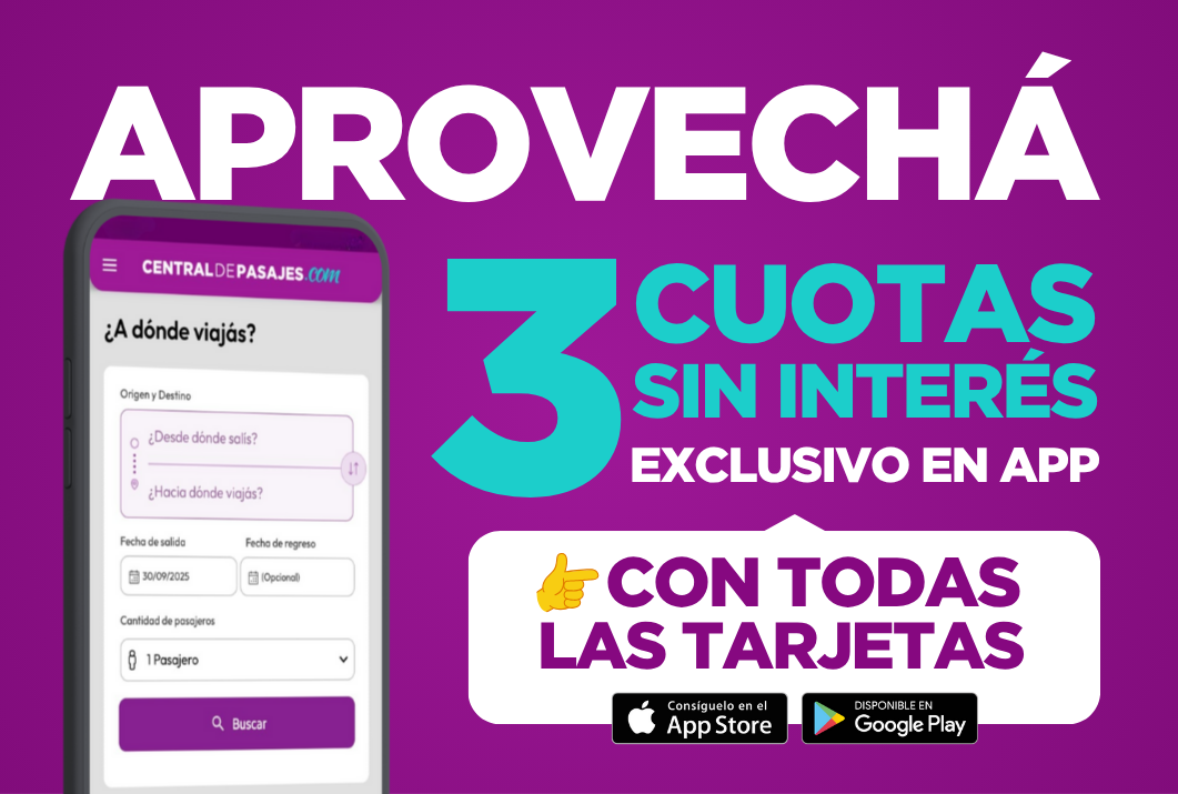 Con todas las empresas y destinos.