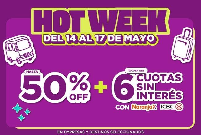 En la WEB tenés 6 cuotas sin interés con bancos seleccionados  ¡Aprovechá los últimos días del Hot Sale!